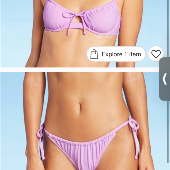 Target Lavender Bikini Top and Bottom NWT - Picture 1 of 3